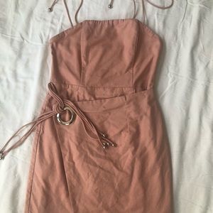 Muted Pink Dress - Tie Straps - M